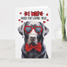 Black Labrador Retriever Hund Loving You Valentine Helgkort