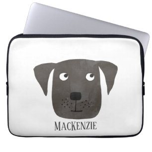 Black Labrador Retriever Hund Namn Laptop Fodral