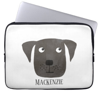 Black Labrador Retriever Hund Namn Laptop Fodral