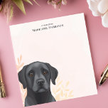 Black Labrador Retriever Hund Personlig Namn Anteckningsblock<br><div class="desc">Gratulera till kärlek för Labs med det här vackra anteckningsblocket för personlig. En vackert utförlig illustration av ett svart Labrador Retriever ser ut från det nedre lämnat hörnet. Den mjuka bakgrunden till neutralten kompletterar hund jackat rik. Lägg till din egen anpassningsbar för att göra det här anteckningsblocket till ett unikt...</div>