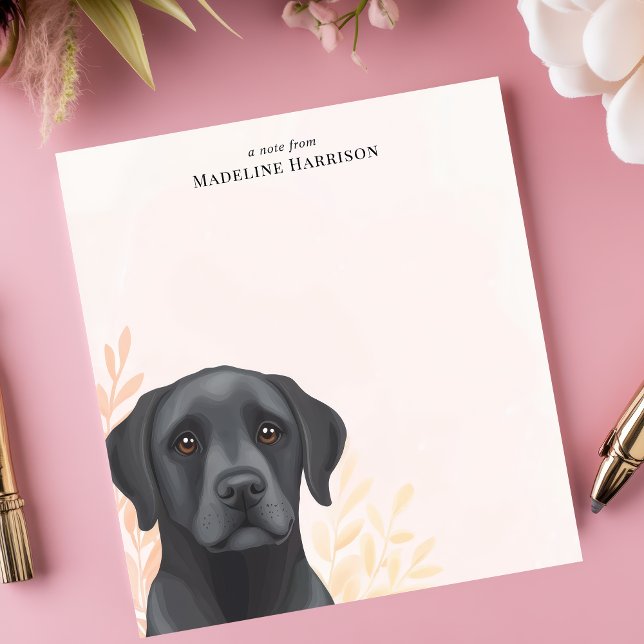 Black Labrador Retriever Hund Personlig Namn Anteckningsblock (Skapare uppladdad)