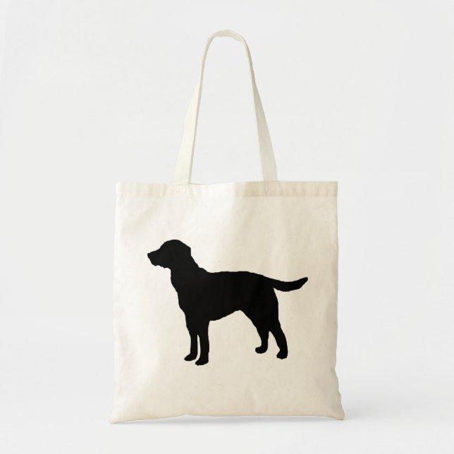 Black Labrador Retriever Hund Tote Bag Tygkasse (Framsidan)