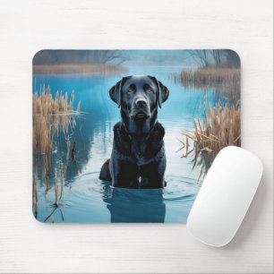 Black Labrador Retriever i Sjö Vatten Musmatta