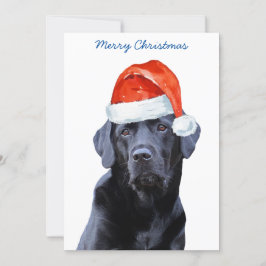 Black Labrador Retriever jul Cute Santa Hund Julkort