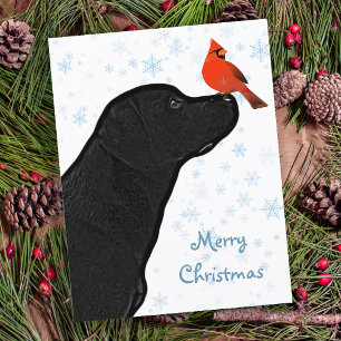 Black Labrador Retriever jul Julkort