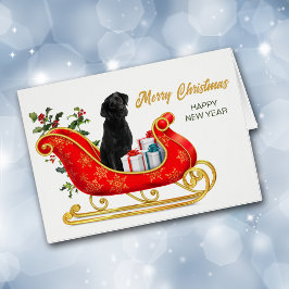 Black Labrador Retriever-julkort Hälsningskort