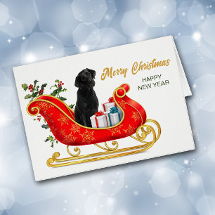 Black Labrador Retriever-julkort Hälsningskort