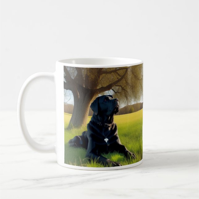 Black Labrador Retriever Kaffemugg (Vänster)