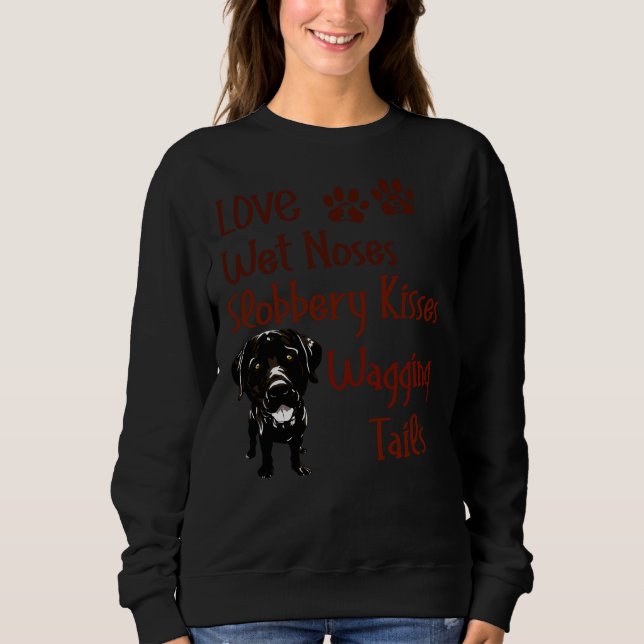 Black Labrador Retriever Kärlek Mitt Hund citattec T Shirt (Framsida)