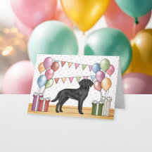 Black Labrador Retriever Lab Hund Colorful Birthda