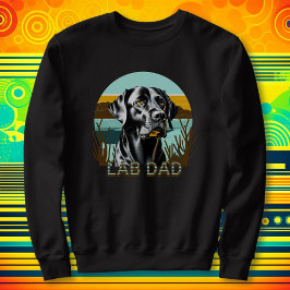 Black Labrador Retriever | Lab Pappa Lång Ärmad Tröja