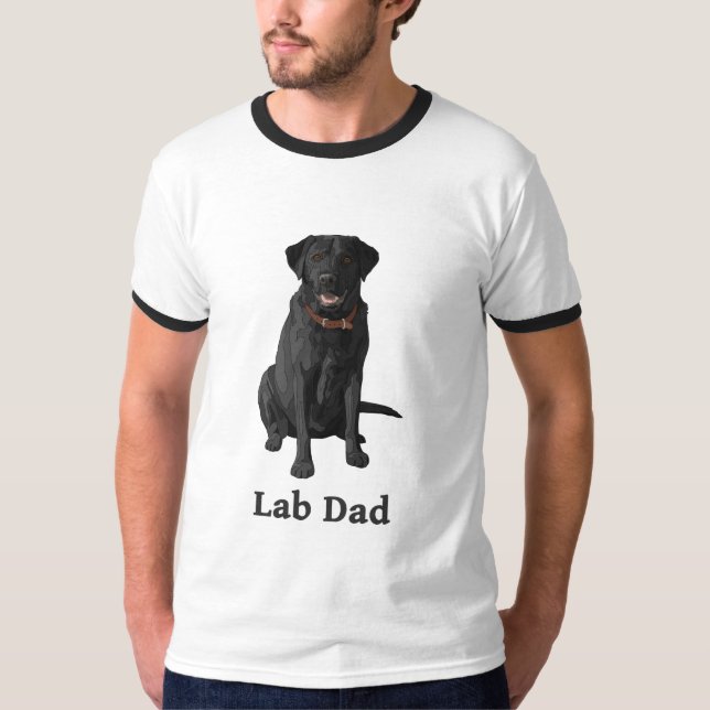 Black Labrador Retriever Lab Pappa T-shirt (Framsida)