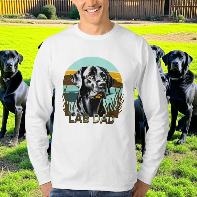 Black Labrador Retriever | Lab Pappa T Shirt (Skapare uppladdad)