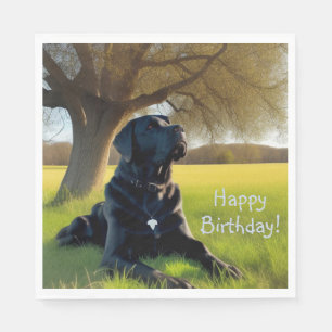 Black Labrador Retriever Pappersservett