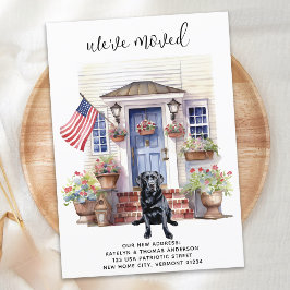 Black Labrador Retriever Patriotic Hund Flytta Meddelande