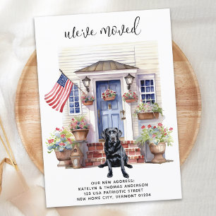 Black Labrador Retriever Patriotic Hund Flytta Meddelande