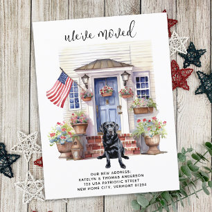 Black Labrador Retriever Patriotic Hund Flytta Meddelande Vykort