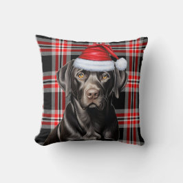 Black Labrador Retriever Play-julen Helgdag Kudde