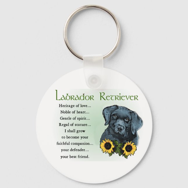 Black Labrador Retriever Puppy Gifts Nyckelring (Framsida)