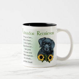 Black Labrador Retriever Puppy Gifts Två-Tonad Mugg