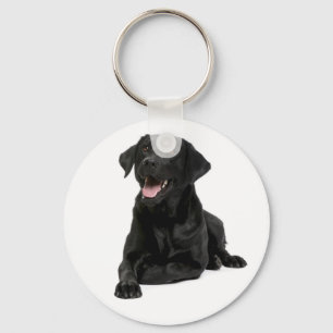 Black Labrador Retriever Puppy Hund Keychain Nyckelring