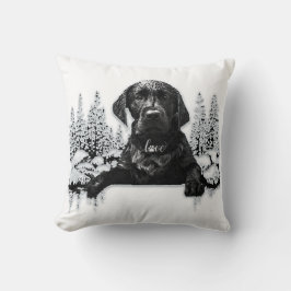 Black Labrador Retriever puppy T-Shirt Kudde