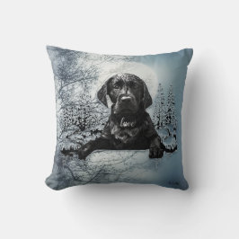 Black Labrador Retriever puppy T-Shirt Throw Pil Kudde