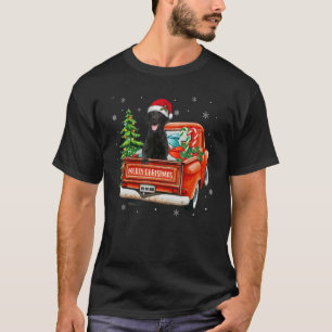 Black Labrador Retriever Ride Red Lastbil jul T Shirt