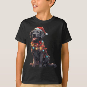 Black Labrador Retriever Santa Hat-julljus T Shirt