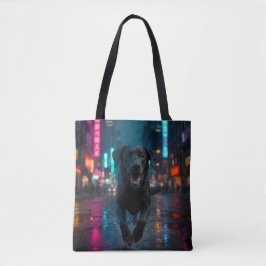 Black Labrador Retriever Shoulder Tote Bag Tygkasse