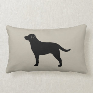 Black Labrador Retriever Silhouette Decorative Lumbarkudde