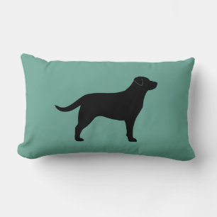 Black Labrador Retriever Silhouette Decorative Lumbarkudde
