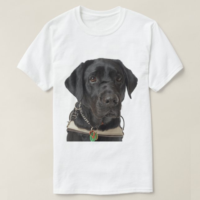 Black Labrador Retriever T Shirt (Design framsida)