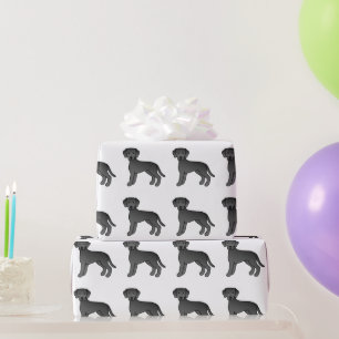 Black Labrador Retriever Tecknad hund Mönster Presentpapper