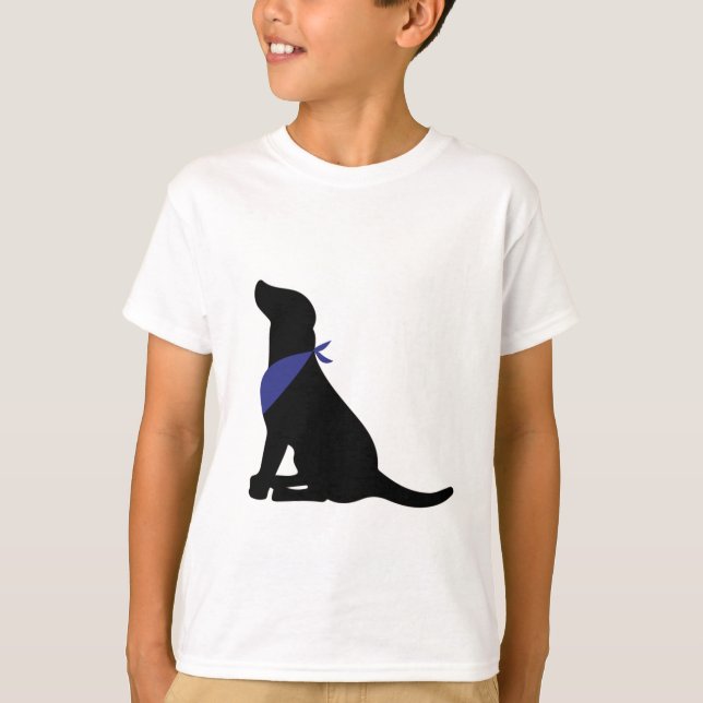 Black Labrador Retriever Tee Shirt (Framsida)