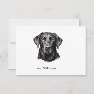 Black Labrador Retriever Thank You Card Tack Kort