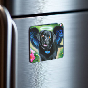 Black Labrador Retriever Vingar Pet Memorial Magnet