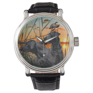 Black Labrador Retriever Watch, Anka Hunting Armbandsur