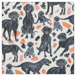 BLACK LABRADOR RETRIEVERS Watercolor Painterly Hun Tyg