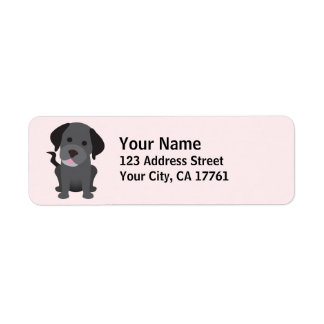 Black Labrador Returetiketter Returadress Etikett