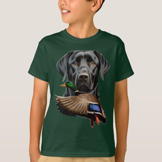 Black Labrador Shirt för barn, Mallard Shirt T Shirt (Framsida)