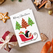 Black Labrador Silhouette jul Sleigh