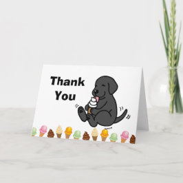 Black Labrador Slickar Ice Cream - tackkort