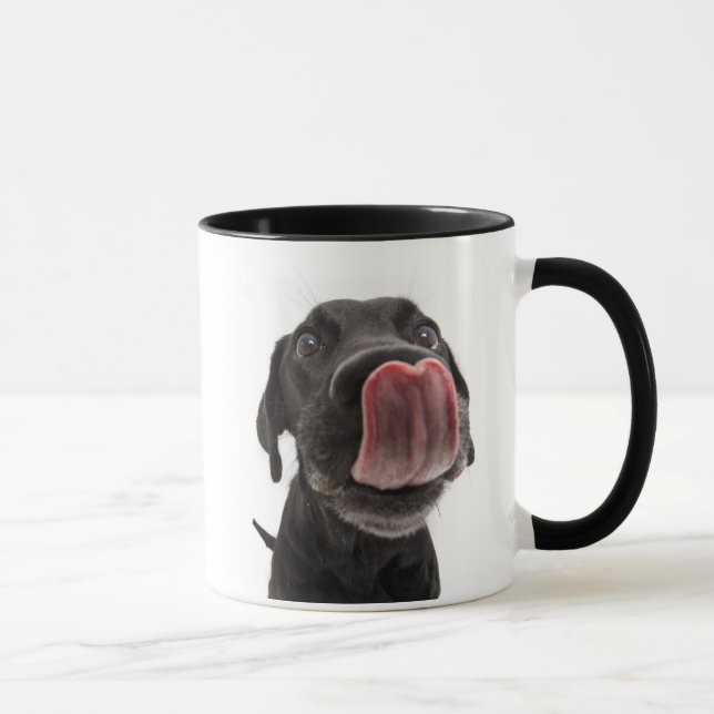 Black Labrador Slickar sin näsa Mugg (Höger)