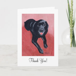 Black Labrador Smiling Tack Kort