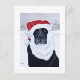 Black Labrador Snöflingor julkort Helg Vykort
