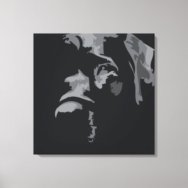 Black Labrador Soulful Öga Canvastryck (Framsida)