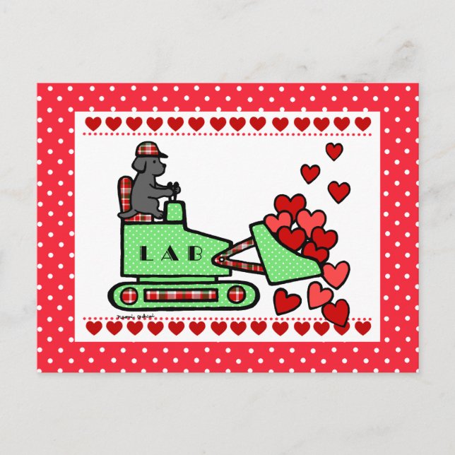 Black Labrador stjäl ditt hjärta Vykort (Framsida)