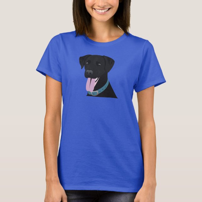 Black Labrador T Shirt (Framsida)