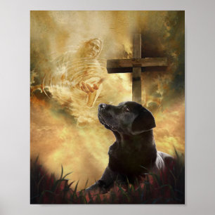 Black Labrador Take My Hand Jesus  Poster